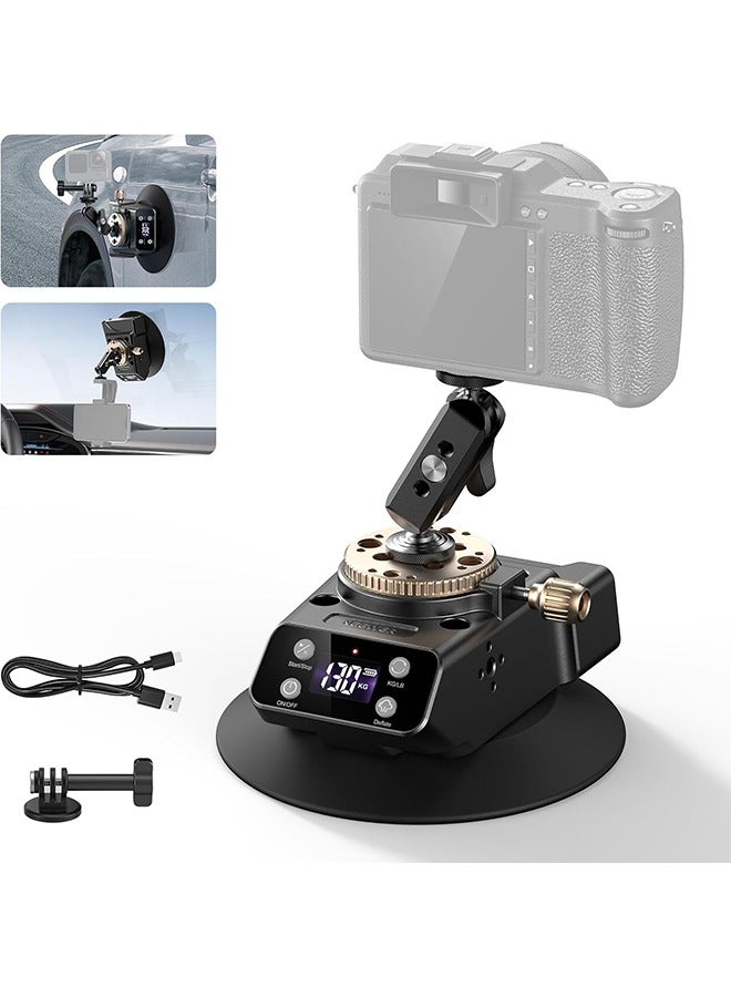 Neewer NEEWER 6" Electric Camera Suction Mount with Ball Head Magic Arm, Automatic Air Pump Vacuum Suction Cup, Aluminum Alloy Car Windshield Window Mount for Action Camera/Camera/Phone, CA017  - Image 1