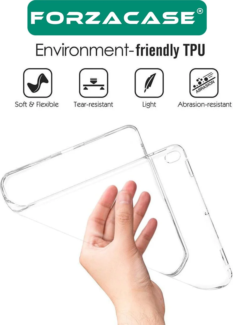 فورزاكاس Compatible with Samsung Galaxy Tab S7 Plus T970 Silicone Case Transparent - FC013