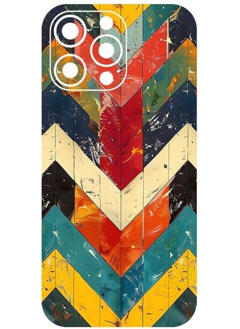 256 Chevron Pattern Mobile Protector Back Skin Wrap Sticker For Iphone 16 Pro Max Not A Case Cover