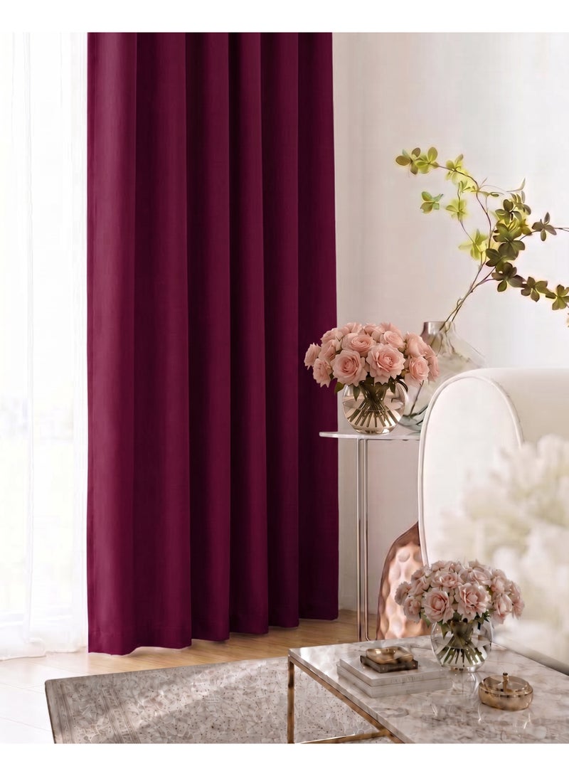 Amali Regal Dimout curtains with 16 Grommets in 2 panels Size (W132 x L 274cm) for living room Decor or bedroom window noise reduction and light blocking - Image 2