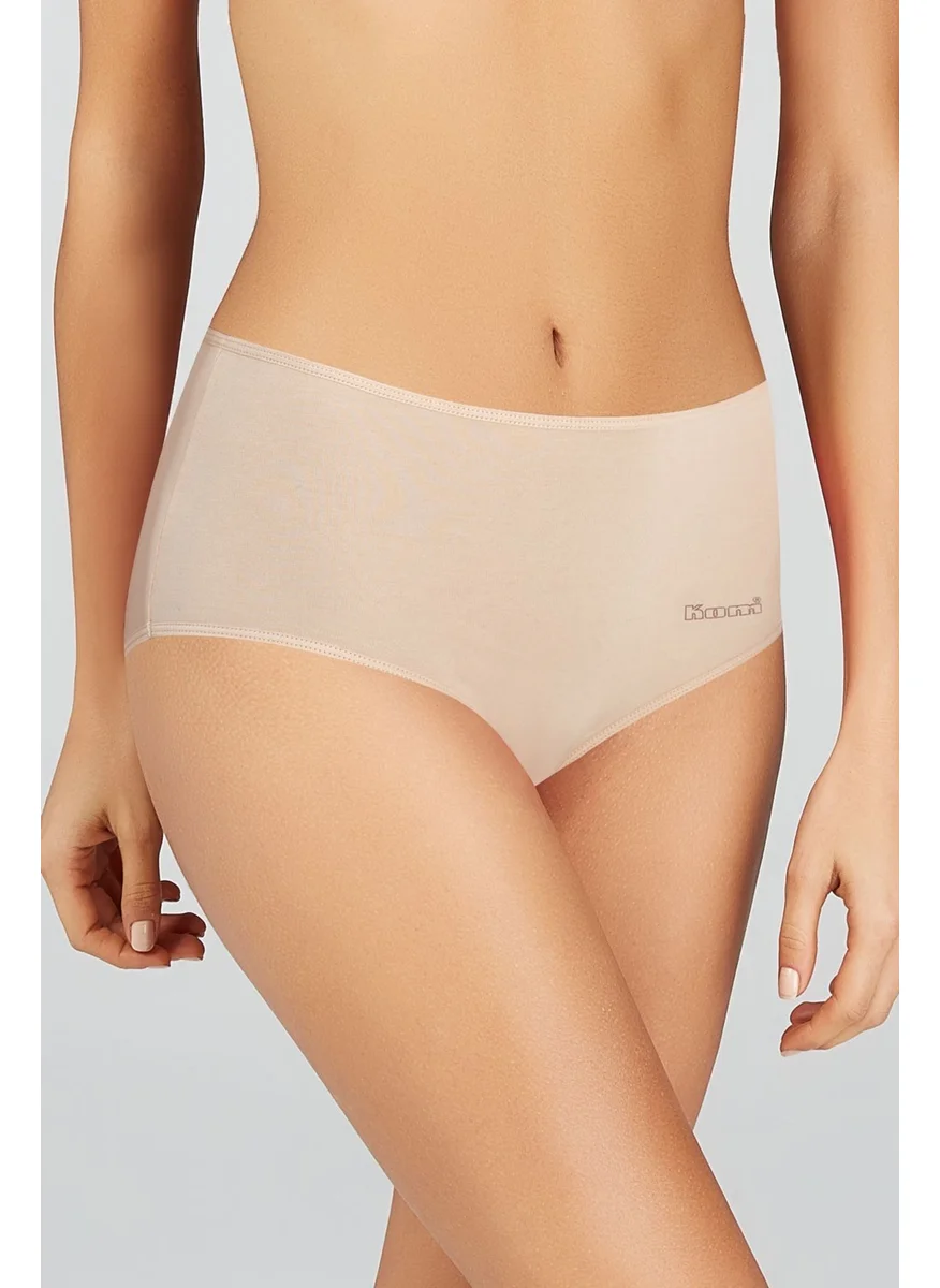 كوم Women's Combed Cotton Lycra High Waist Basic Maxi Panties 2 Pieces 38-48