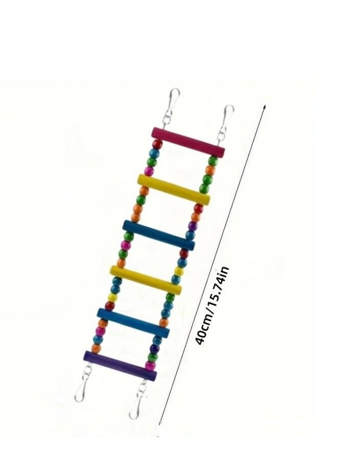 15-Piece Bird Swing Chewing Toy Set With Hammock Bell Multicolour - Image 5