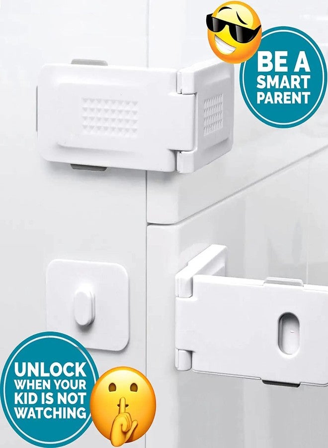 Shemok Infant Baby Safety Lock for Refrigerator Cabinets Drawers Fridge Cupboard Wardrobe, Door Pack of 2 - Image 3