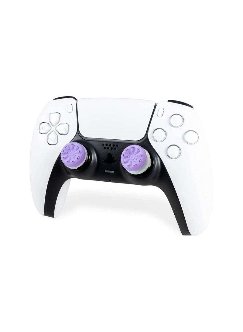 غنافوتو عصا الإبهام ذات الأداء العالي Galaxy Purple لبلاي ستيشن 4 (PS4) وبلاي ستيشن 5 (PS5)، أداء قبضة تحكم متوافق، أغطية عصا الإبهام ذات طابع المجرة (1 عالية الارتفاع، 1 متوسطة الارتفاع، بنفسجي) - Image 4