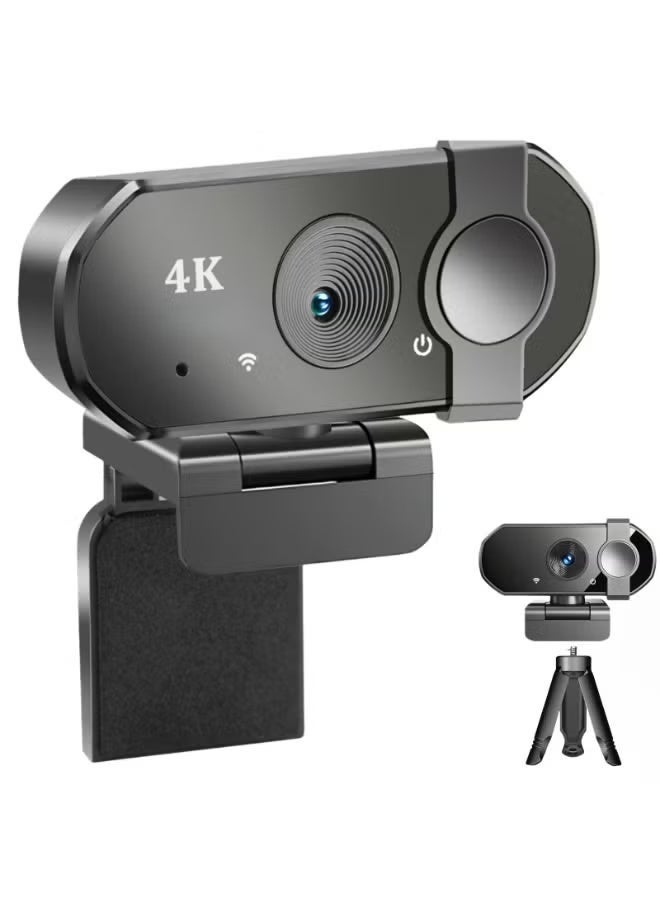 4K Webcam for PC with Microphones, Autofocus, Privacy Shutter & Tripod Mount, USB Plug & Play Streaming Camera for Zoom, YouTube, Gaming - Image 1