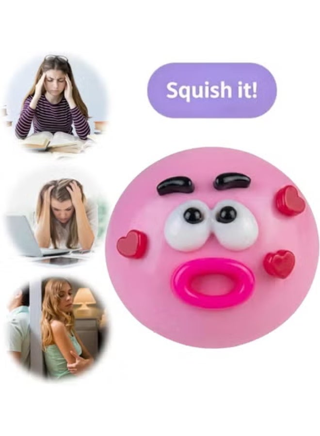 GIOIO Smushers Squishies Slow Rising Stress Ball Non- Cute Slow Rise Relaxing Sensory Fidget for Ages 3+ Squeeze Sensory Ball Fun Desk Accessory for Adults (Pink) - Image 3