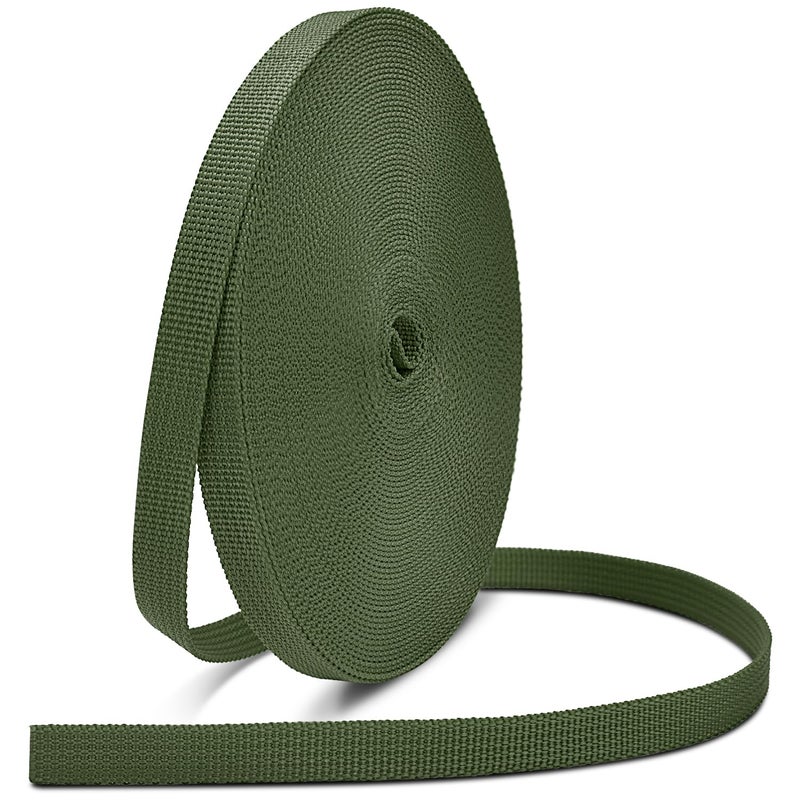 CooBigo Nylon Webbing 38 Inch Heavy Duty Militarygreen Nylon Webbing Straps 38 Wide12 Yard Webbing Strapping for Outdoor Crafting DIY