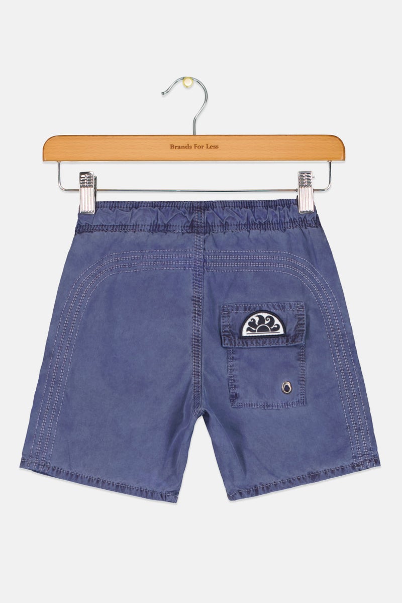 Sundek Kids Boys Brand Logo Basic Shorts, Slate Blue - Image 2