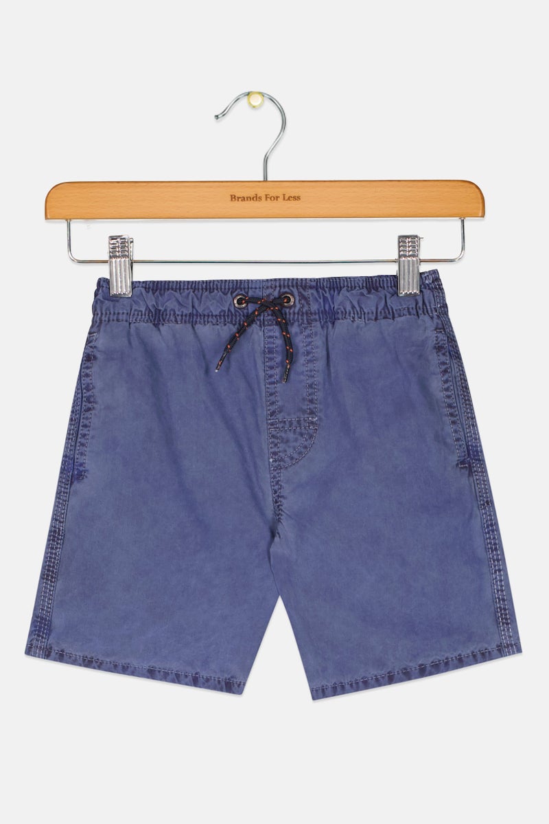 Sundek Kids Boys Brand Logo Basic Shorts, Slate Blue - Image 1