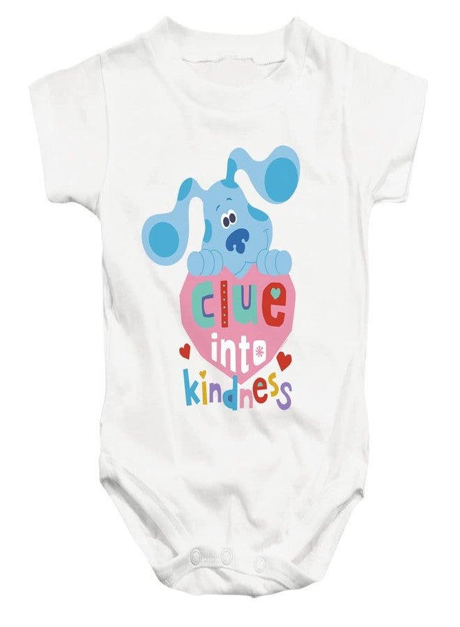 LOGOVISION Blues Clues & You Clue Into Kindness Unisex Infant Snap Suit for Baby, White, 6 Months