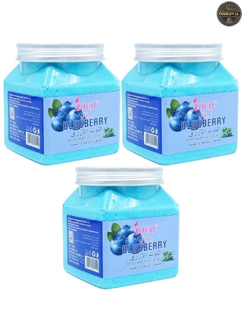 3 Pieces Blueberry Body And Face Scrub