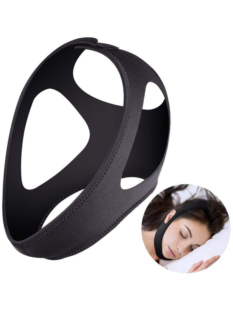 NIBEMINENT Anti Snoring Chin Strap Stop The Most Effective Solution Reduction Relief Stopper Sleep Aid Devices Adjustable Comfortable Bands For Men And Women  - Image 1