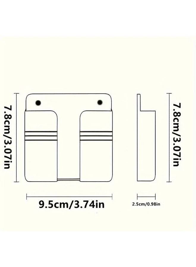 Black Wall Mounted No Drill Charger Station Organizer For Phones Remotes - Image 4