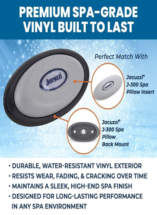 جاكوزي وسادة جاكوزي بيضاوية من سلسلة J-300 مع مسند ظهر، وسادة سبا بديلة لحوض الاستحمام الساخن، وسادة مريحة لمسند الرأس سهلة التركيب، تصميم فينيل متين للاسترخاء وترقية السبا - Image 4