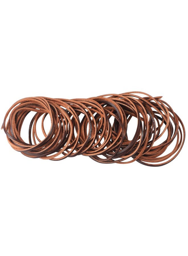 Picheng 3mm Flat Genuine Leather Cord, 5Yards Strip Cord Braiding String Very Suitable for Jewelry Making, Leather Shoe Lace, Garden Tools，Toys，Woven Bags，DIY Crafts Projects (Dark Brown) - Image 2