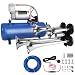 AOLIHAN 180db Train Horn Kit with 150 PSI Air Tank Four Trumpet Air horns for Truck Jeep Pickup SUV with 16 Gallon Air Compressor Can Silver truck horn kit - Image 2