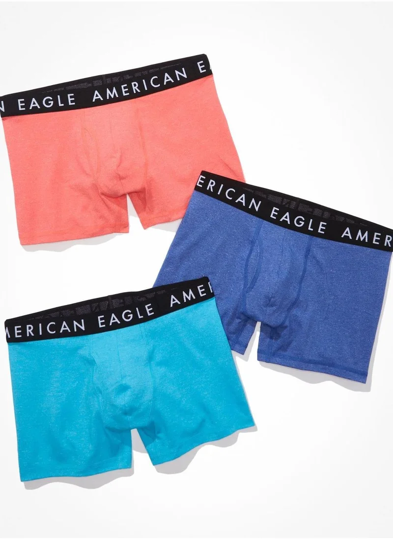 American Eagle 3 Pack Logo Band Trunks