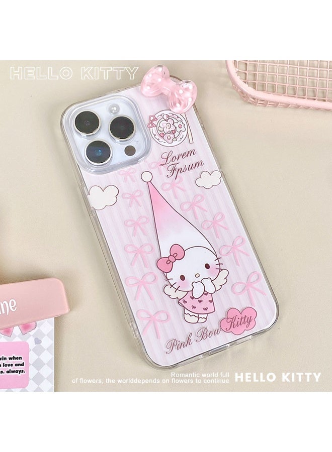 NIBEMINENT Cute Kt Cat Protective TPU Case Cover For iPhone 17, White - Image 2