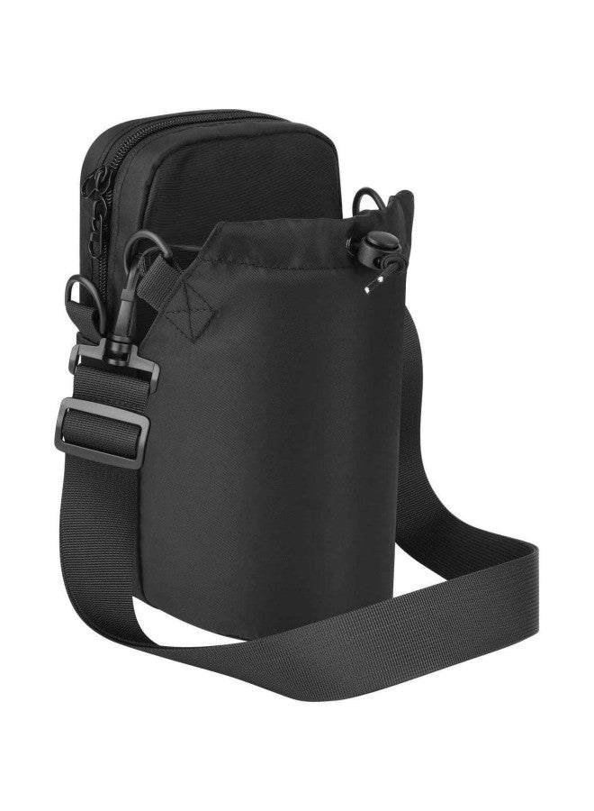 Generic Magnetic Suction Backpack Gym Sports Leisure Water Bottle Sling Bag Messenger Bag Custom Cross-border-Color:Black (without Magnet)  - Image 1