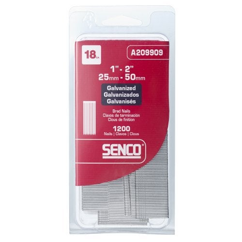 Senco A209909 18-Gauge-by-1-2-Inch Electro Galvanized Variety Pack Brads - Image 1
