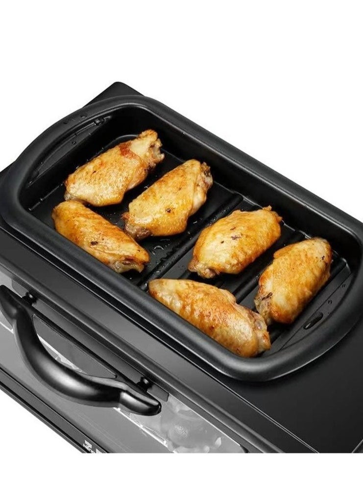 SLIVERS CRIEST 3-in-1 Multifunctional Breakfast Maker With Coffee Pot And Frying Pan & Oven  - Image 5