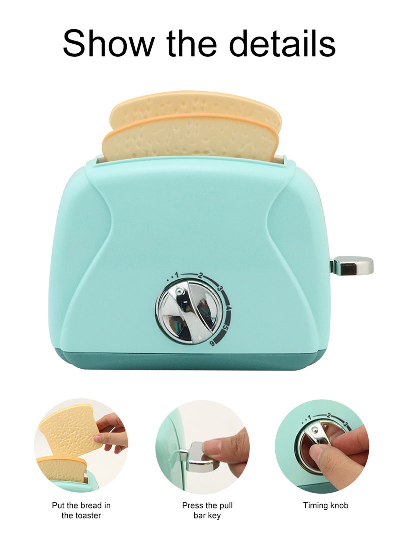 MaBaby ألعاب أدوات المطبخ للأطفال، مجموعة ألعاب المطبخ التظاهرية مع ماكينة صنع القهوة، محمصة الخبز، خلاط، مع أضواء وأصوات واقعية - Image 3