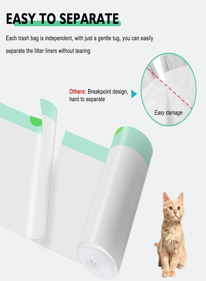 Mooydee 100 Pack Cat Litter Box Liner Bags Compatible with Petsafe for Clumping & for Smartspin Self-cleaning Litter Box, Thick Heavy Duty Drawstring Waste Drawer Liners Compatible with PURA X/MAX -23" x 12" - Image 3