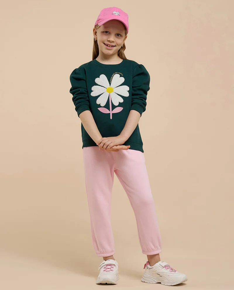 أر أند بي Printed Sweatshirt with Crew Neck and Long Sleeves
