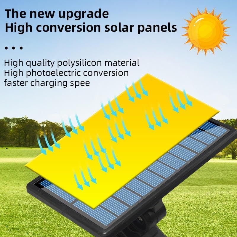 kh Solar LED Floodlight Outdoor 38W 6000LM, 6000K Motion Sensor Light with Remote Control, IP65 Waterproof, Separated Solar Panel Security Light for Yard, Patio, House - Image 3
