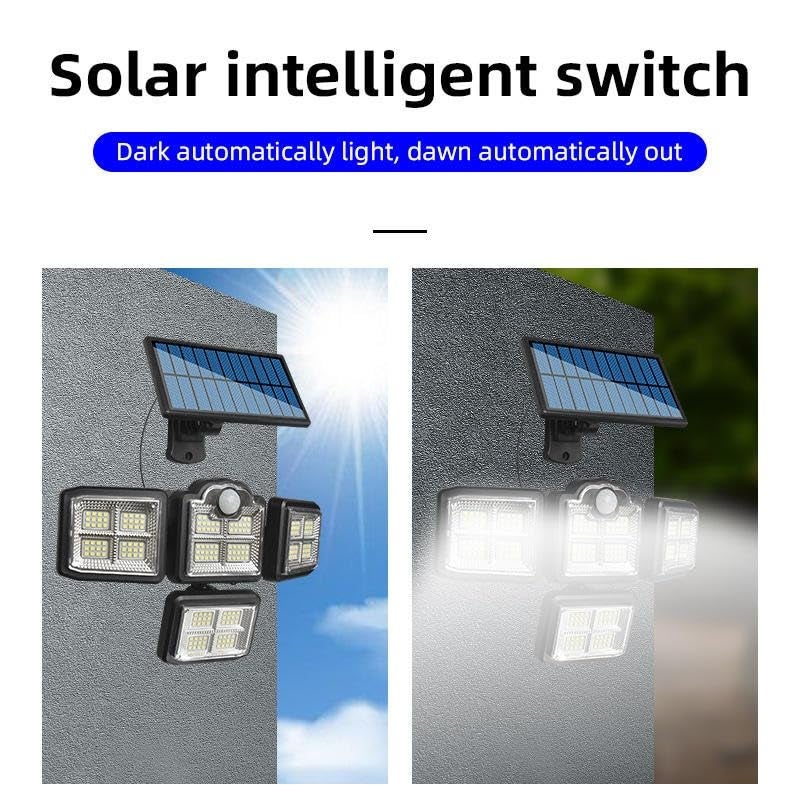 kh Solar LED Floodlight Outdoor 38W 6000LM, 6000K Motion Sensor Light with Remote Control, IP65 Waterproof, Separated Solar Panel Security Light for Yard, Patio, House - Image 2