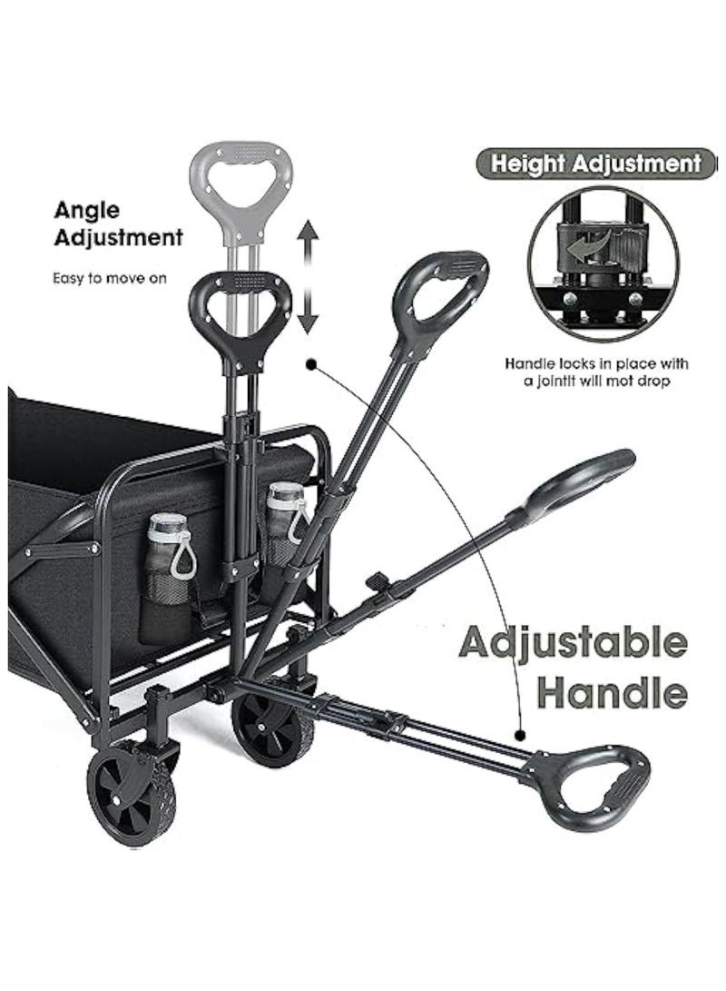 سمارت كيتشين عربة رحلات خارجية قابلة للطي مع قماش قابل للإزالة – مثالية للتخييم، النزهات، مهرجانات الحديقة، ونقل الأغراض بسهولة - Image 2