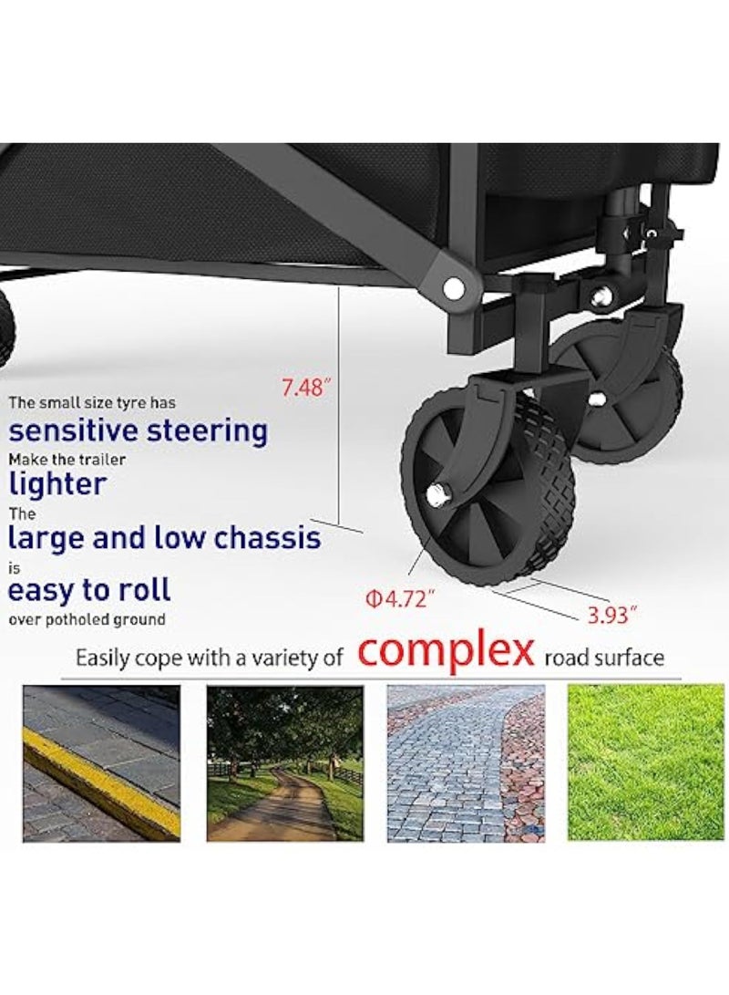 سمارت كيتشين عربة رحلات خارجية قابلة للطي مع قماش قابل للإزالة – مثالية للتخييم، النزهات، مهرجانات الحديقة، ونقل الأغراض بسهولة - Image 3