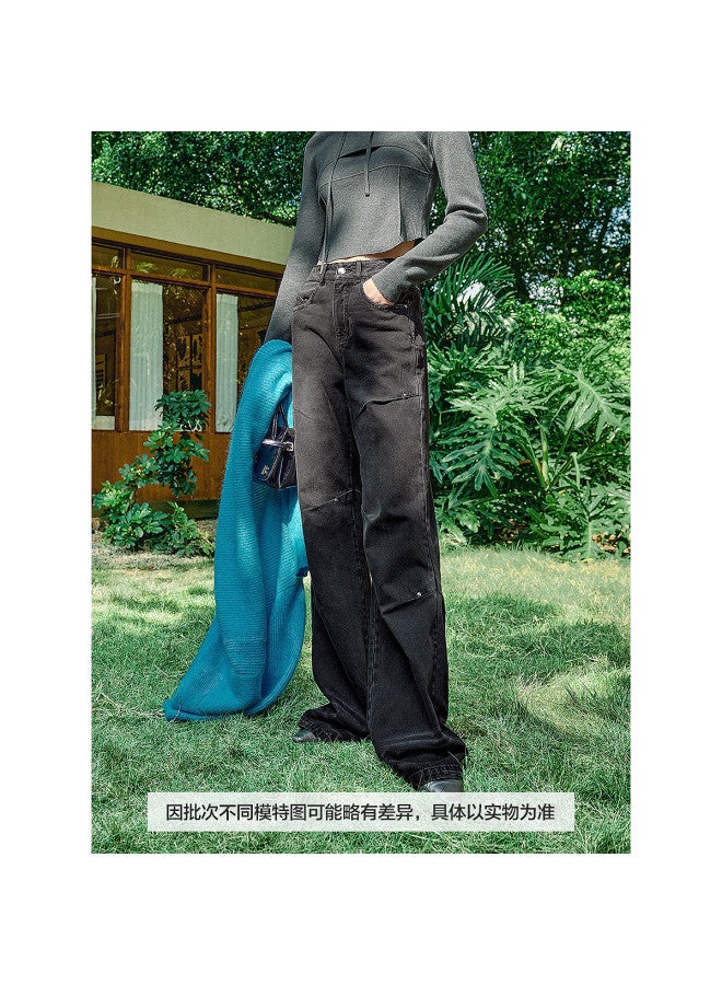 Waxbird Peacebird 2025 Spring Simple Pleated Fashion Jeans Women - Image 3