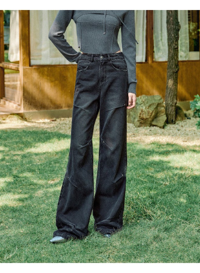 Waxbird Peacebird 2025 Spring Simple Pleated Fashion Jeans Women - Image 1