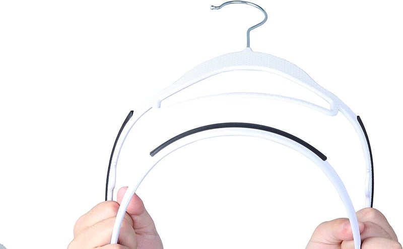 Zollyss Cloth Hangers Pack of 20 | Heavy Duty Plastic Hangers for Clothes Hanging | Non Slip Clothes Hangers | Slim 0.2" Space Saving Hanger Set | Wardrobe Hangers for Clothes Plastic | Black - Image 4