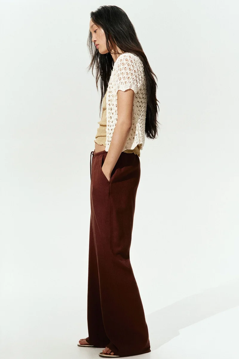 H&M Straight drawstring trousers