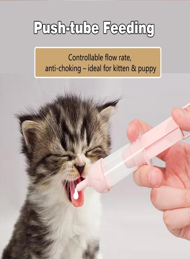 LogFaadCoi Kitten Bottle Feeding Kit for Nursing, Milk Bottles for Feeding Newborn Puppies,Anti-chocking Design,with 2 Syringes and 10pcs Replaceable Nipples (Blue) - Image 5