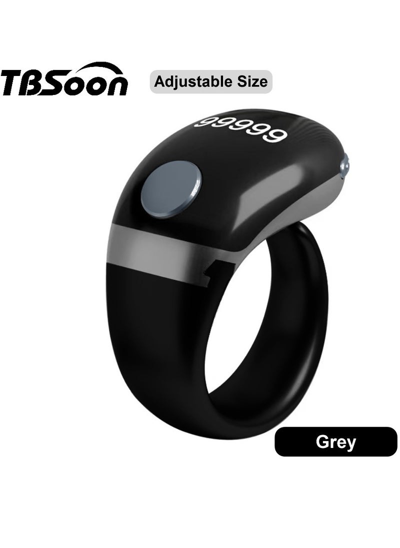 TBSoon Lightweight Prayer Smart Ring, Lucky Ring, Tasbih Counter, Large Battery, OLED Display,Digital Watch Ring,Tasbeeh Beads Ring,Electronic rosary,Forgiveness Ring, Ramadan Gift,Eid al-Fitr,Daily Wear & Gift Giving,for Man & Women,TBSoon iQIBLA Zikr Ring  - Image 1