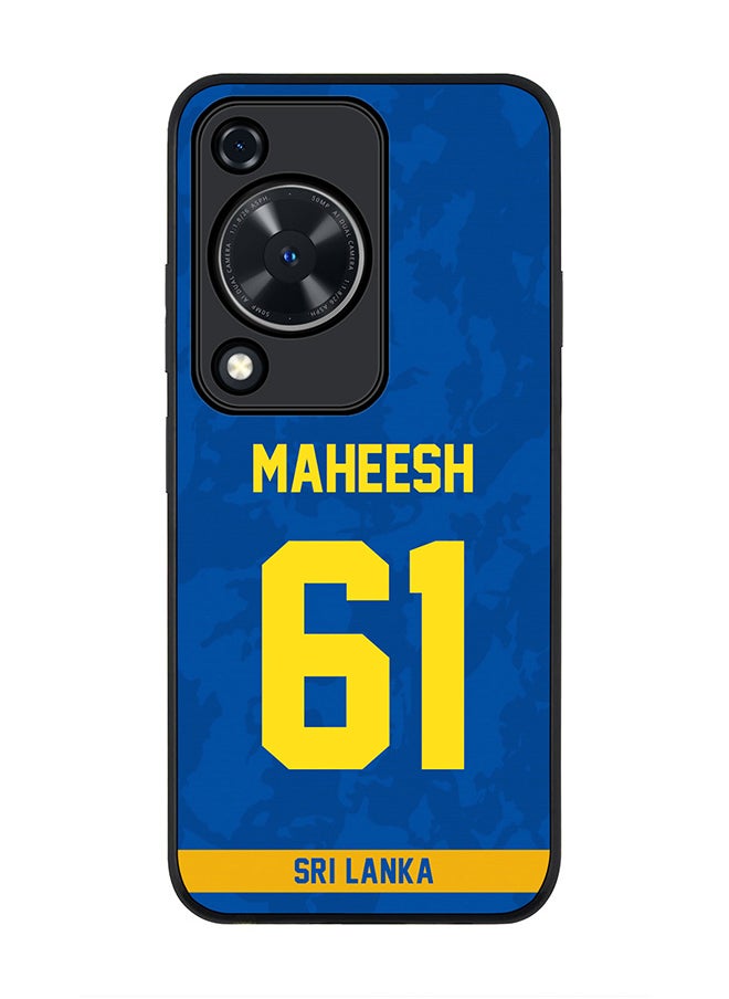 Stylizedd Rugged Black edge case for Huawei nova Y72 / Huawei Enjoy 70 4G, Slim fit Flexible Thin Cover - Team Sri lanka Maheesh Theekshana, Jersey No 61  - Image 1