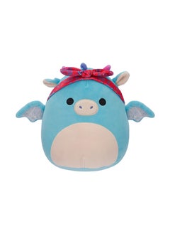 Squishmallows 7.5 inch Little Plush Tatiana Dark Teal Dragon W/Bandana , Officially Licensed Kellytoy Plush Toy, Colorful Soft Toy, Gift for Kids, Girls & Boys Washable Squishy Stuff Toy Multicolor All Age  - Image 1