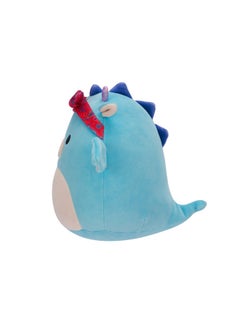 Squishmallows 7.5 inch Little Plush Tatiana Dark Teal Dragon W/Bandana , Officially Licensed Kellytoy Plush Toy, Colorful Soft Toy, Gift for Kids, Girls & Boys Washable Squishy Stuff Toy Multicolor All Age  - Image 3