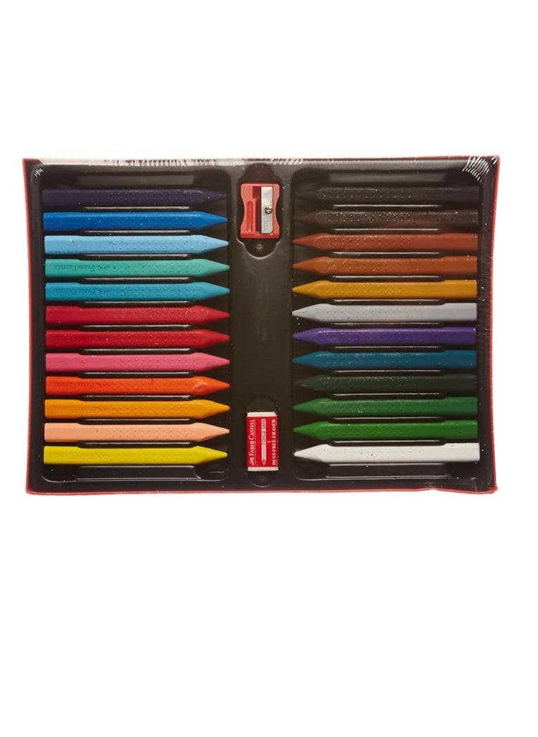FABER-CASTELL - 24-Piece Grip Erasable Crayon Set Multicolor - Image 1