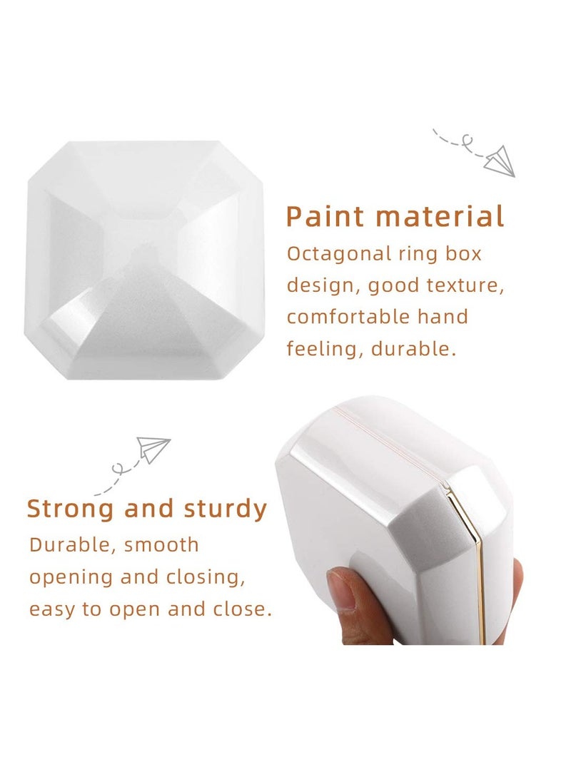 SYOSI - Ring Box, Engagement Ring Boxes with LED Light Jewelry Gift Box Ring Case Organizer for Proposal Wedding Valentine's Day Anniversary - Image 1