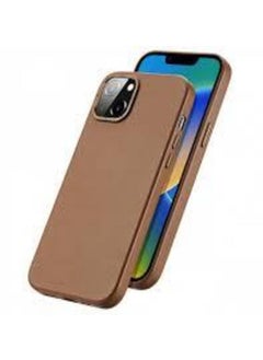 DUX DUCIS DUX DUCIS GRIT LEATHER CASE FOR IPHONE 14 PLUS ELEGANT FAUX LEATHER COVER (brown)  - Image 2