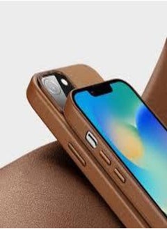 DUX DUCIS DUX DUCIS GRIT LEATHER CASE FOR IPHONE 14 PLUS ELEGANT FAUX LEATHER COVER (brown)  - Image 3