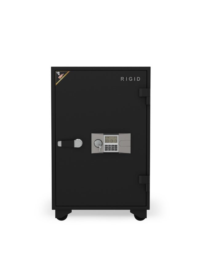 RIGID Fire Resistant Steel Safe with Digital & Key Lock, 150Kg  - Image 1