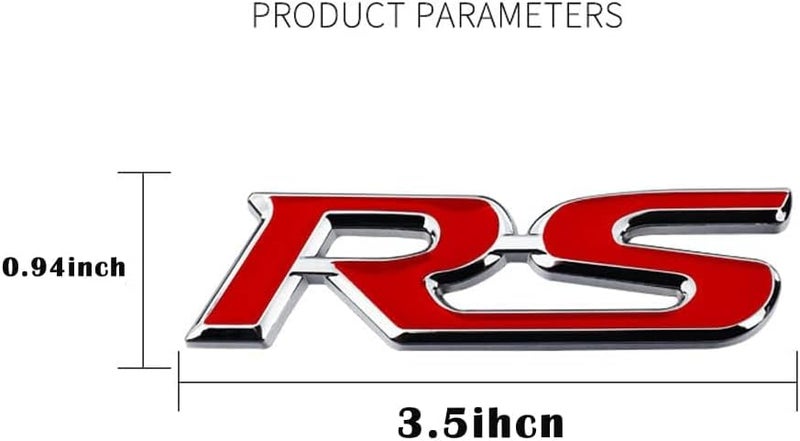 Akexermu Grille Rs with Decal Rs Emblem Badge 3D Logo Allloy for Camaro Gm Series Red - Image 5
