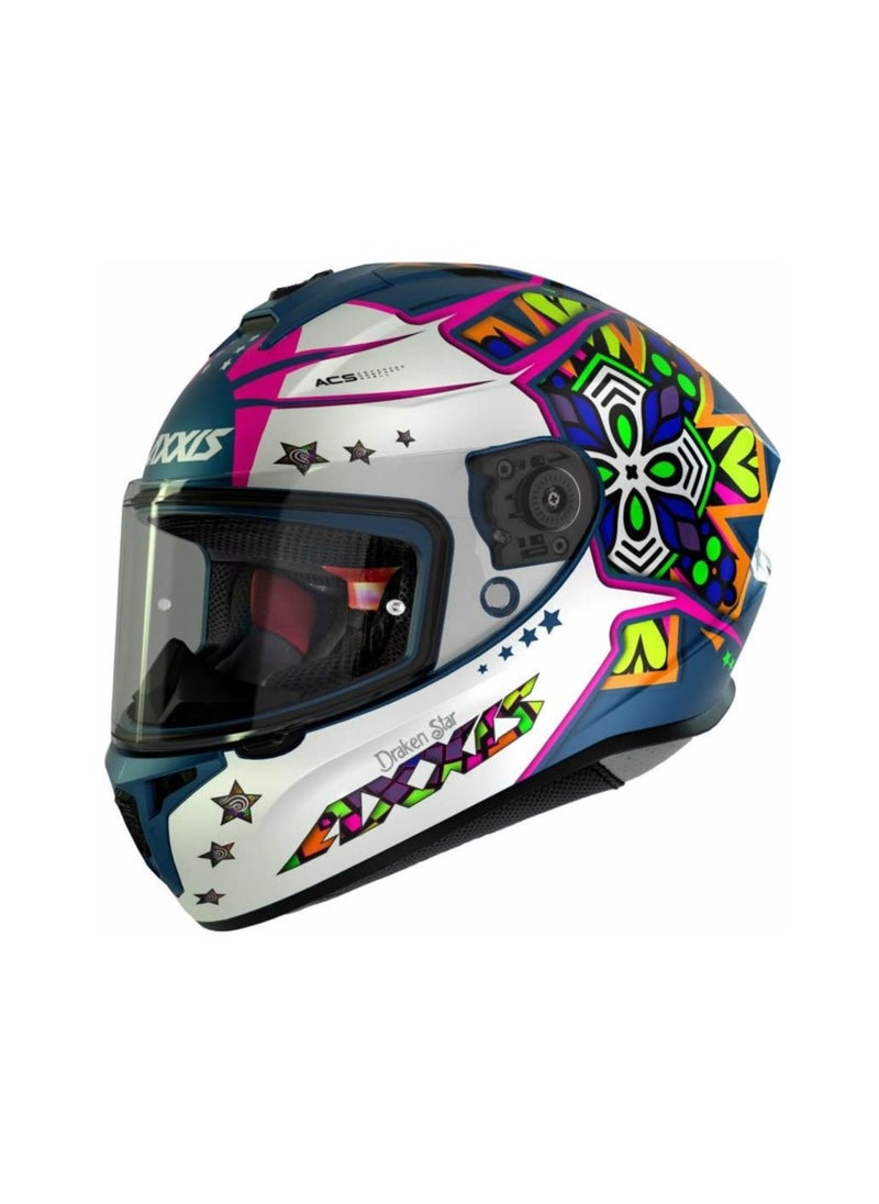 AXXIS HELMET AXXIS FF112D DRAKEN S STAR C7 MATT BLUE 