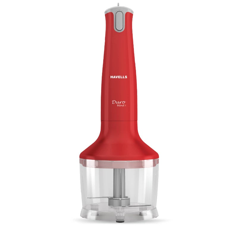 Havells Duro Blend S Hand Blender with Chopper | 300W Low Noise Copper Motor | Detachable Stem | Double Bush Design | Easy Clean | 2 Year Warranty - Image 1