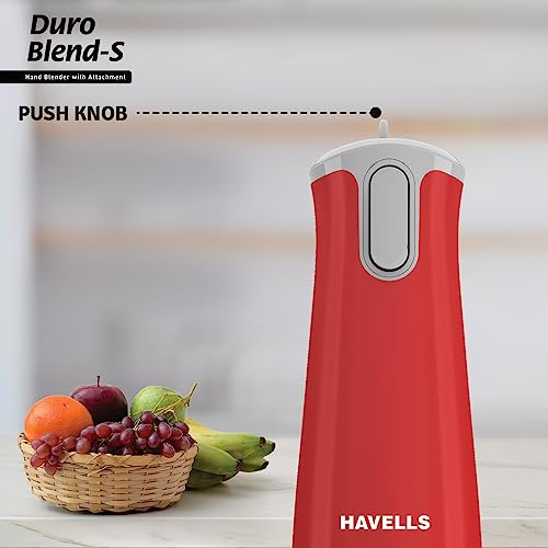 Havells Duro Blend S Hand Blender with Chopper | 300W Low Noise Copper Motor | Detachable Stem | Double Bush Design | Easy Clean | 2 Year Warranty - Image 4